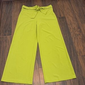 Carole Wren Bright Green Wide-Leg Pants